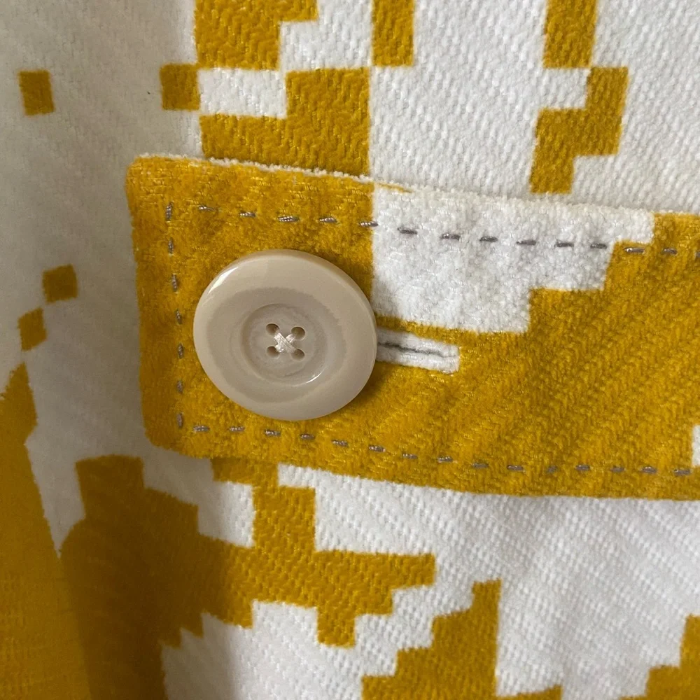 Y2K vintage Anthropologie Double-Breasted pixel Patterned Coat sz4 elevenses - Picture 8 of 8